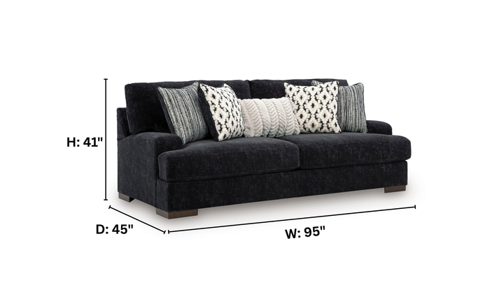 Modern Heritage Whitmore Manor Fabric Sofa-JeniferFurniture