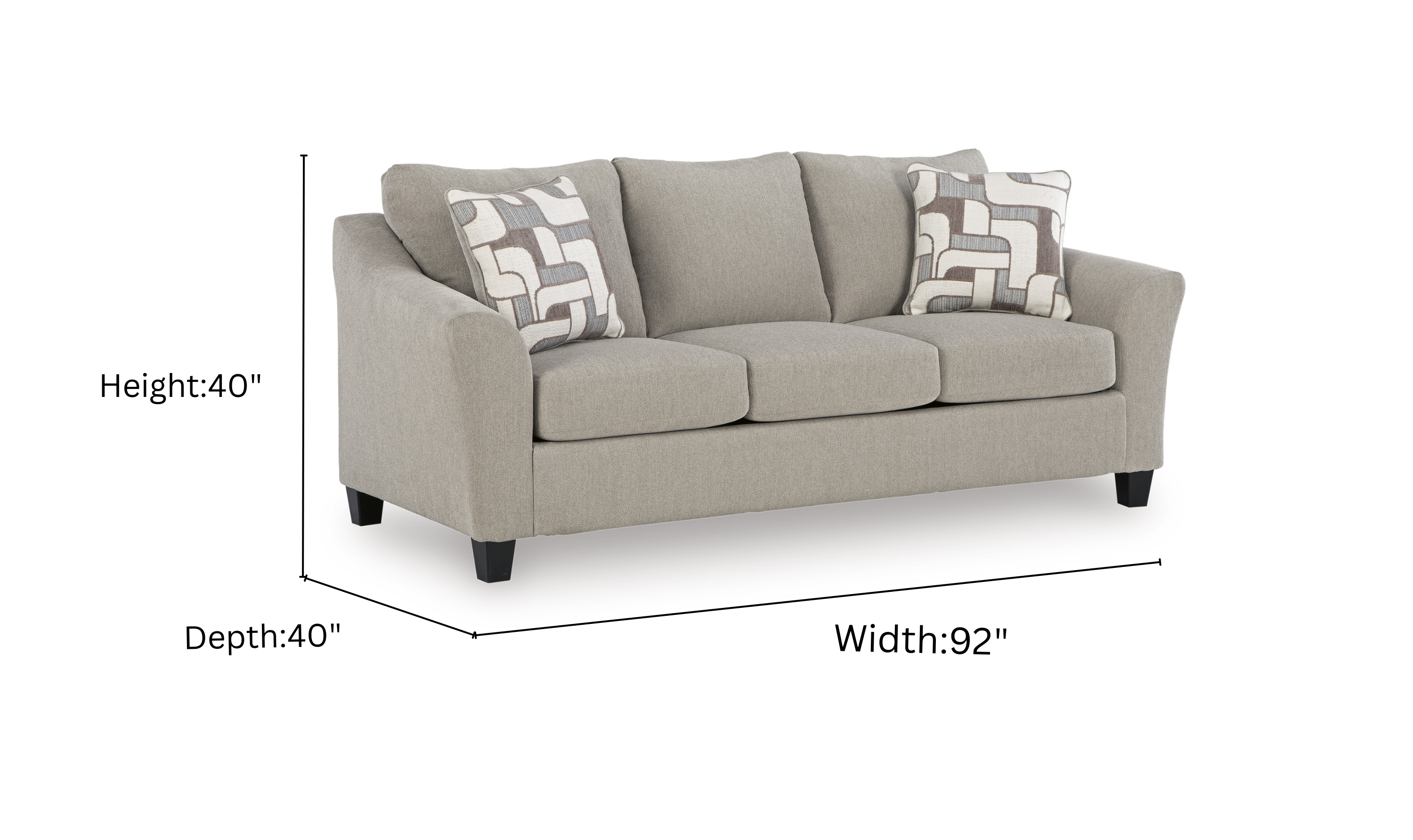 Modern Heritage Willarae Fabric Queen 3-Seater Sleeper Sofa-jennifer Furniture