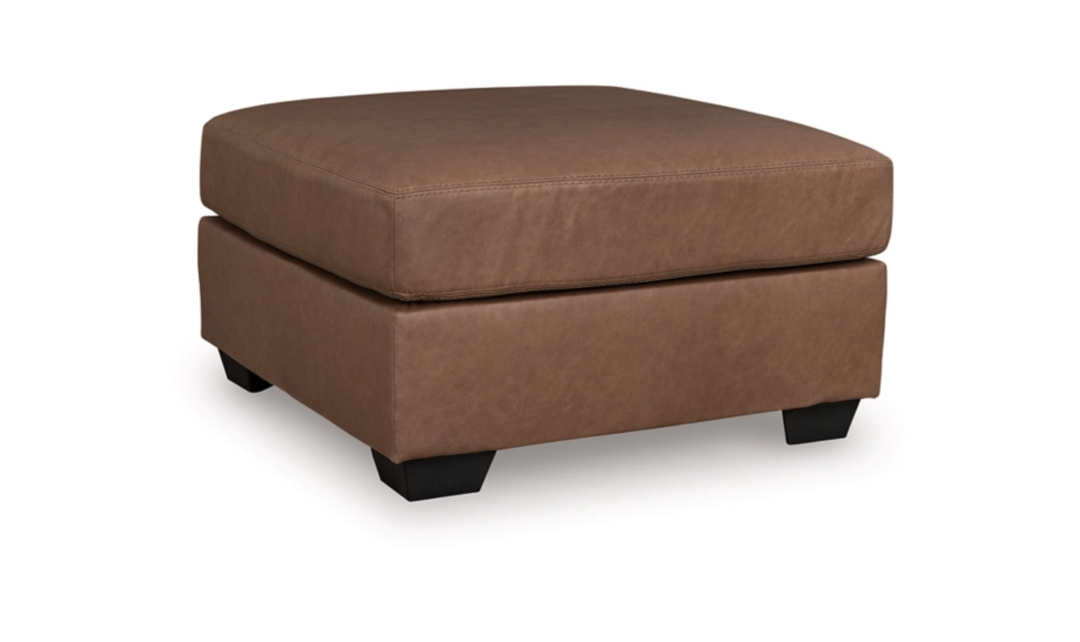 Modern Heritage WillowBend Oversized Accent Ottoman in Faux Leather