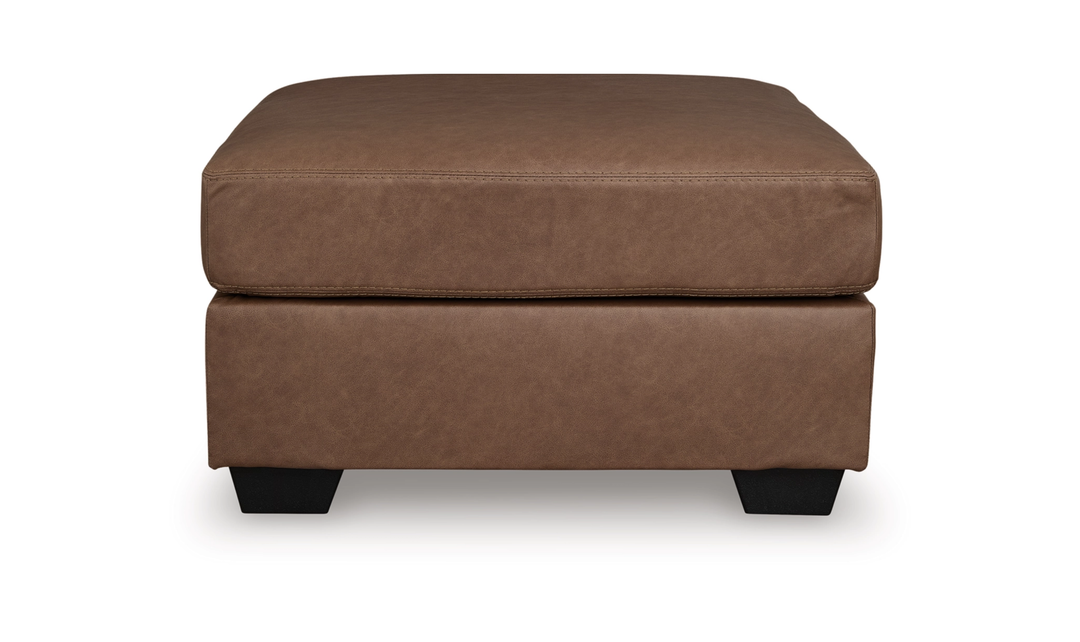 Modern Heritage WillowBend Oversized Accent Ottoman in Faux Leather