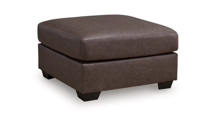 Modern Heritage WillowBend Oversized Accent Ottoman in Faux Leather
