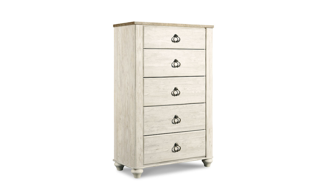 Modern Heritage Willowton Five Drawer Chest - Jennifer Furniture