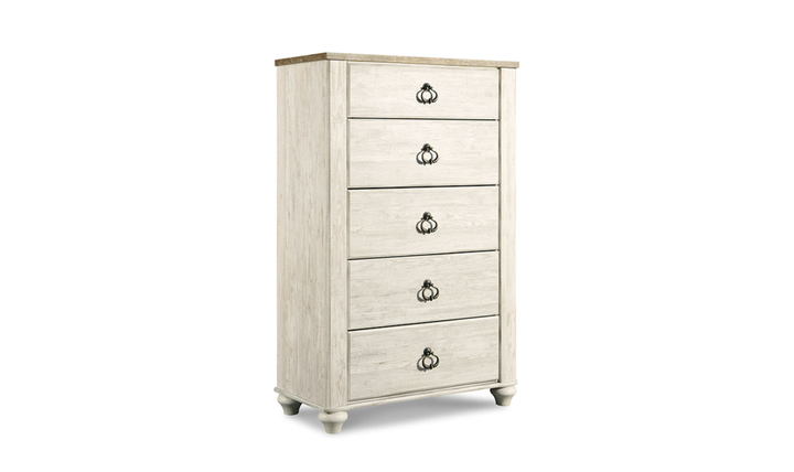 Modern Heritage Willowton Five Drawer Chest - Jennifer Furniture