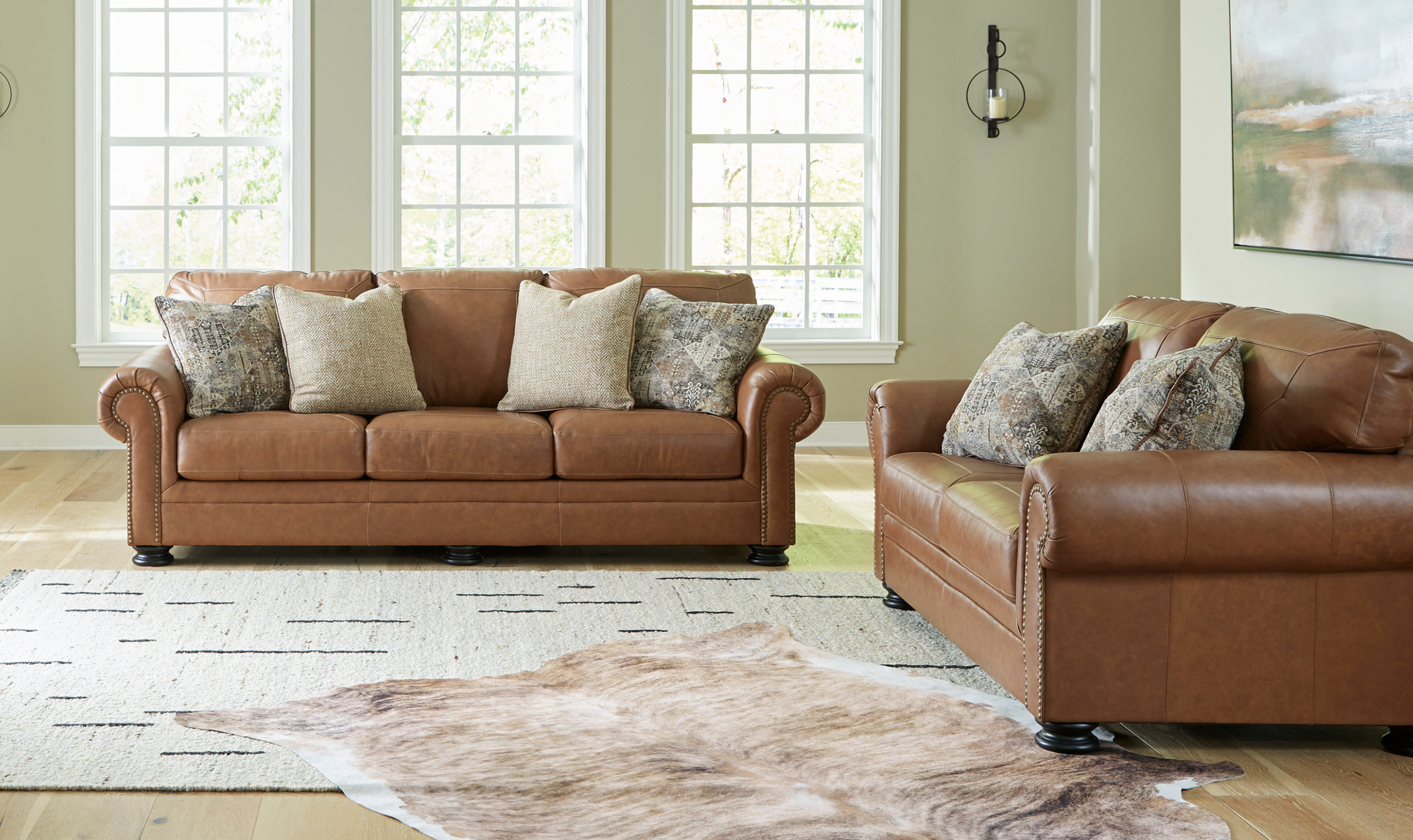 Modern Haritage Carianna Living Room Set (Sofa, Loveseat & Ottoman)