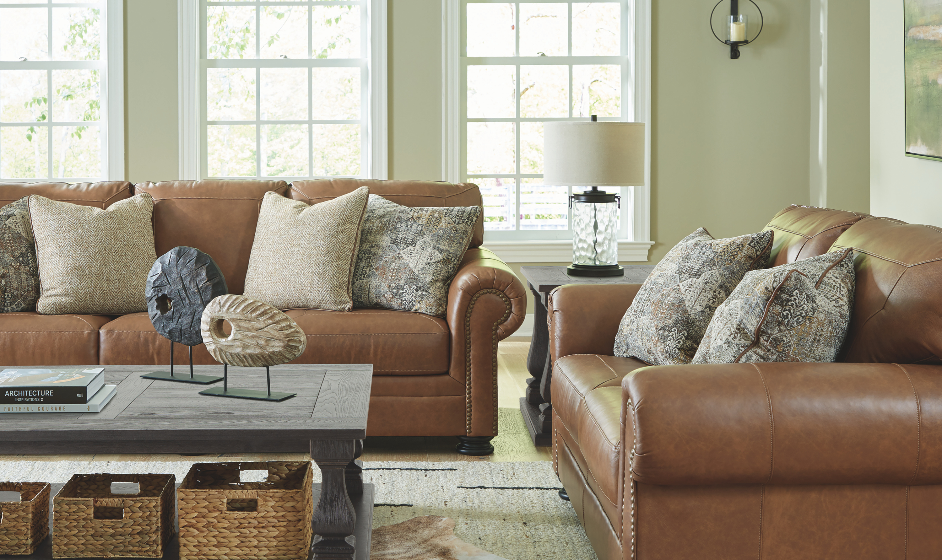 Modern Haritage Carianna Living Room Set (Sofa, Loveseat & Ottoman)