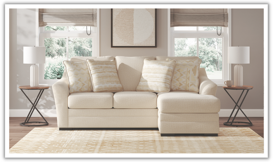 Modern Heritage Lango Fabric Sofa Chaise in Jute-Jennifer Furniture 