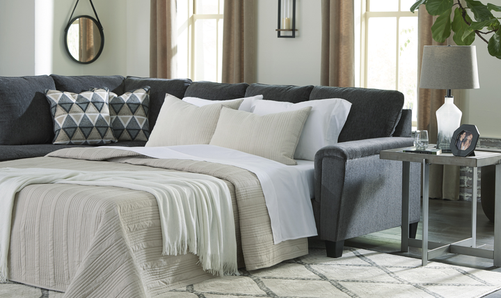 Modern Heritage Abinger L-shaped Fabric Sleeper Sectional Sofa with Chaise