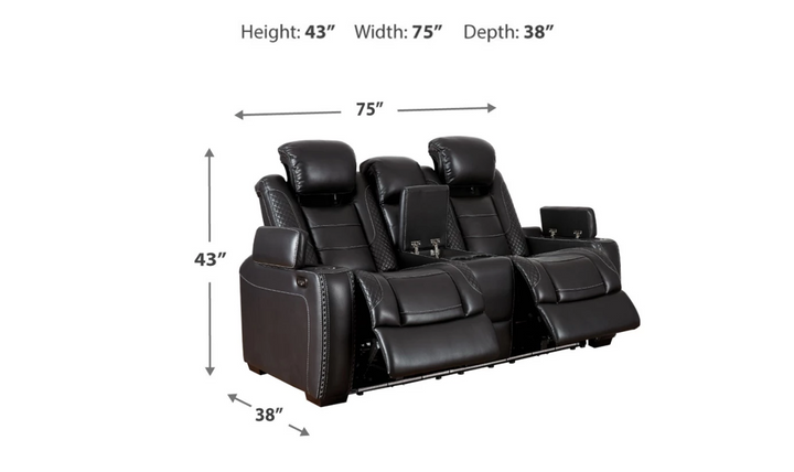 Modern Heritage Adonia Power Reclining Sofa with Adjustable Headrest