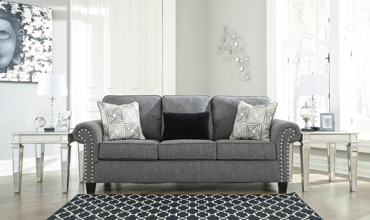 Modern Heritage Agleno Charcoal Fabric Living Room Set