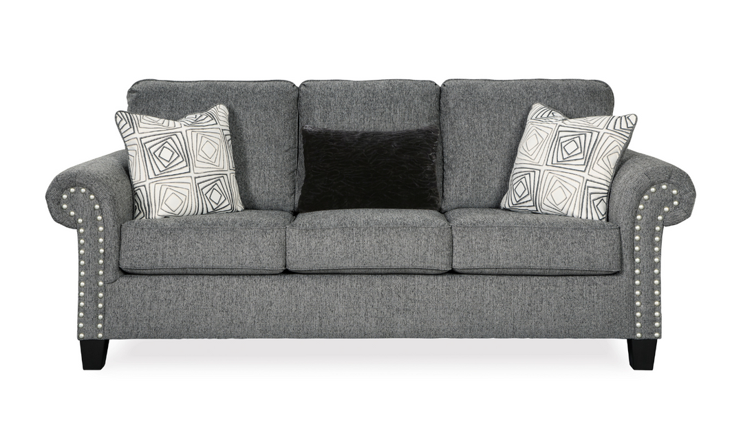 Modern Heritage Agleno Charcoal Fabric Living Room Set