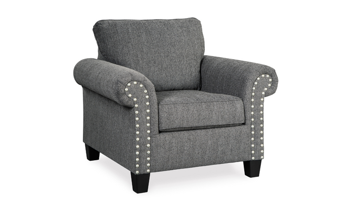 Modern Heritage Agleno Charcoal Fabric Living Room Set