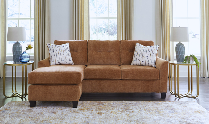 Modern Heritage Amity Bay Queen Sofa Chaise Sleeper with Memory Foam Mattress-Jennifer 