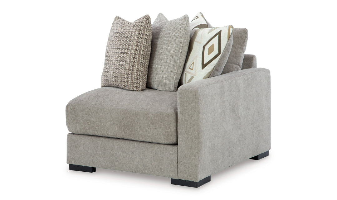 Modern Heritage Aslan Court Pebble Gray Fabric 2-Pieces Loveseat-Jennifer Furniture