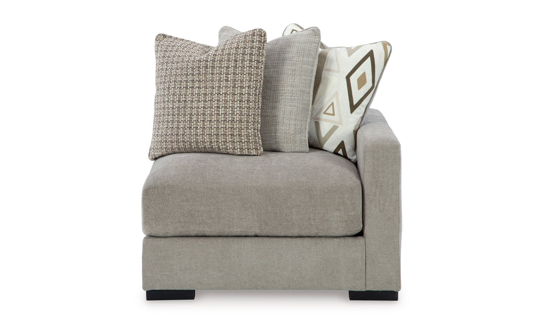 Modern Heritage Aslan Court Pebble Gray Fabric 2-Pieces Loveseat-Jennifer Furniture