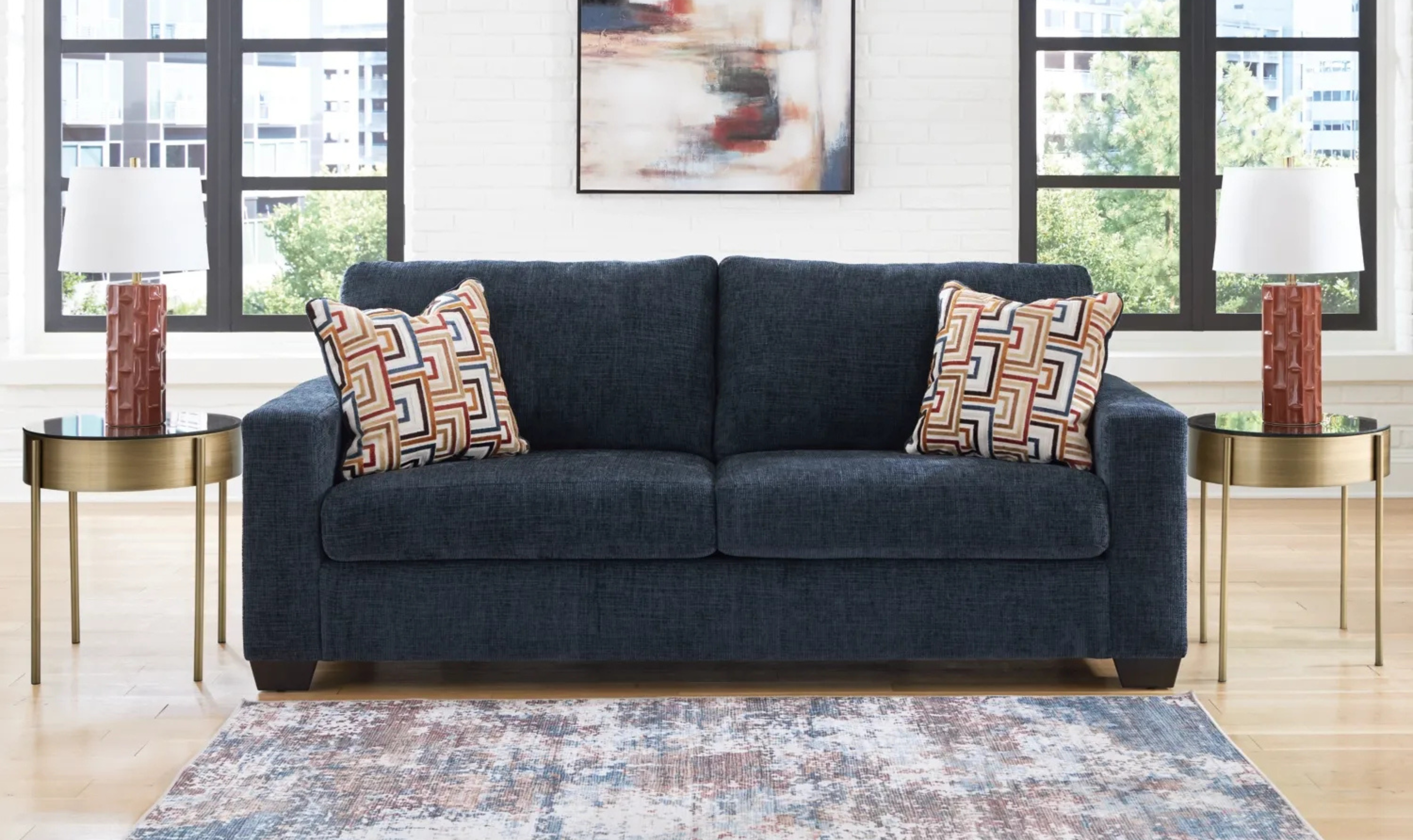 Modern Heritage Aviemore Fabric Living Room Set in Three Colors