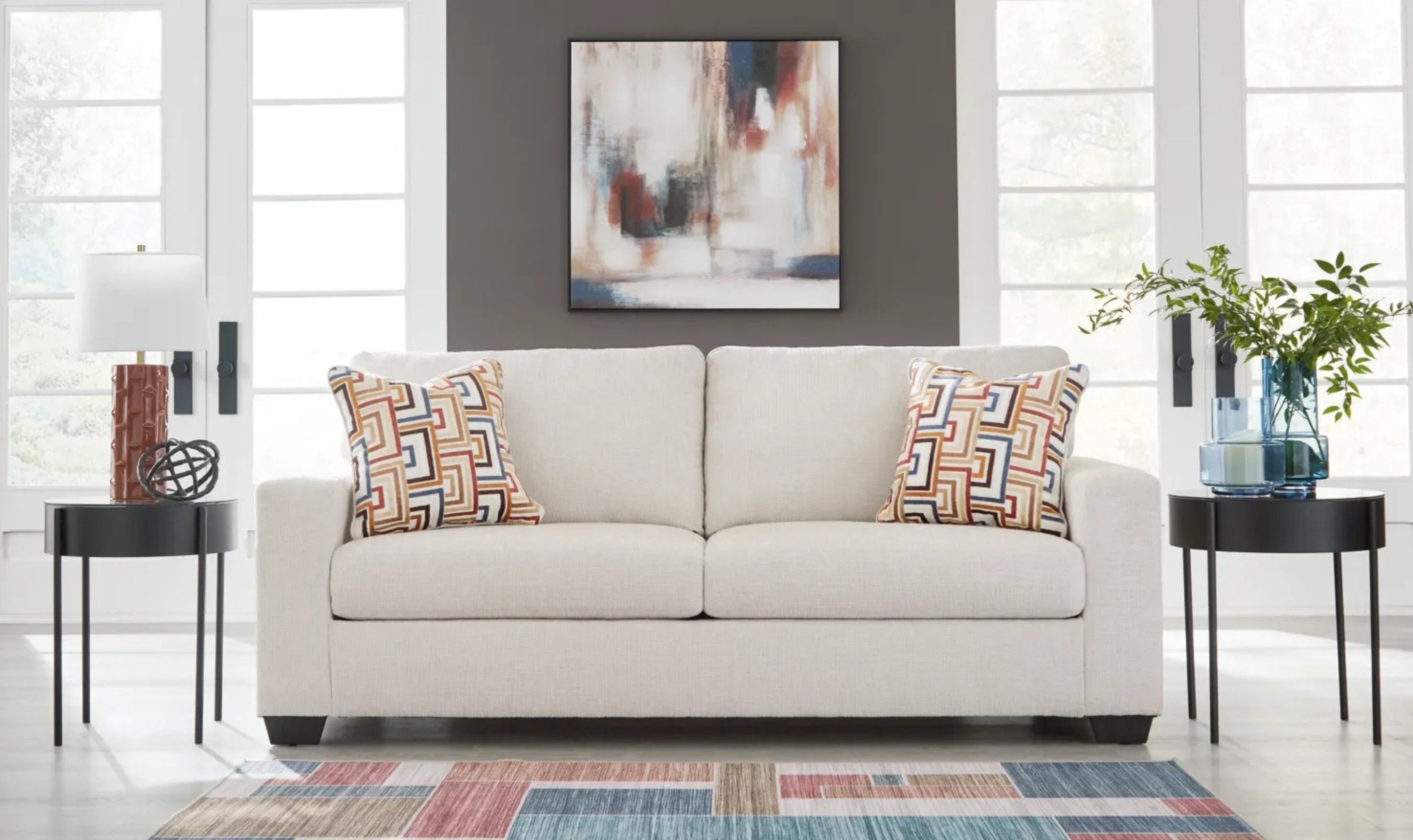 Modern Heritage Aviemore Fabric Living Room Set in Three Colors