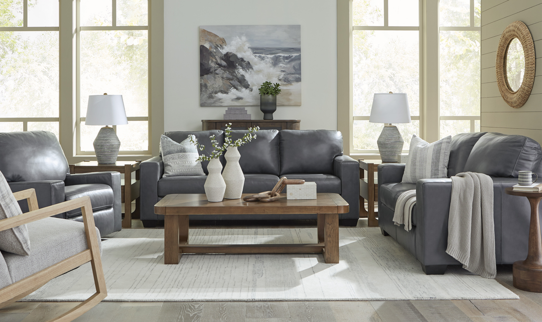 Modern Heritage Bolsena Caramel Leather Living Room Set (2 Pieces / 3 Pieces)