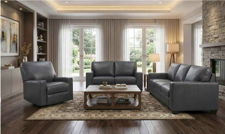 Modern Heritage Bolsena Caramel Leather Living Room Set (2 Pieces / 3 Pieces)