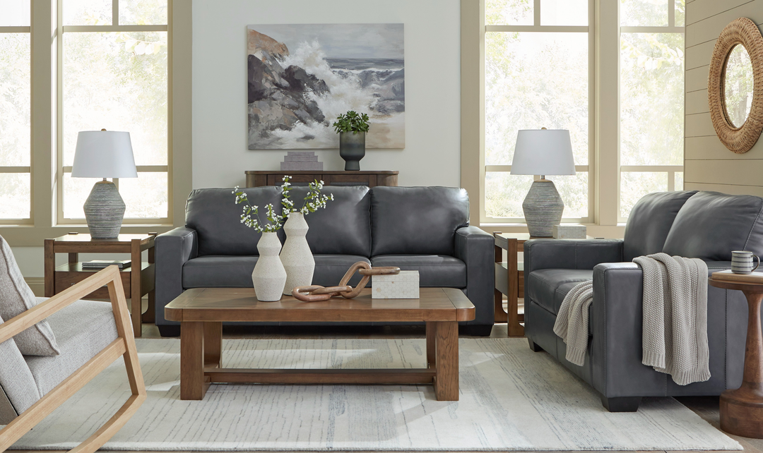 Modern Heritage Bolsena Caramel Leather Living Room Set (2 Pieces / 3 Pieces)