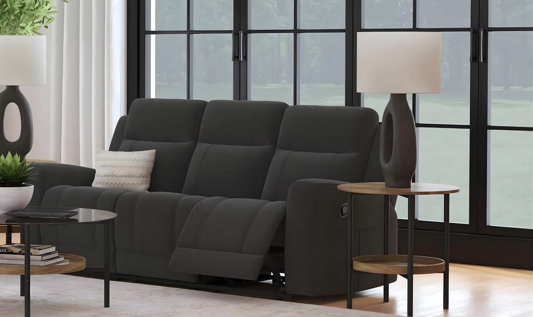 Modern Heritage Brentwood Fabric Motion Reclining 3 Seater Sofa-jennifer