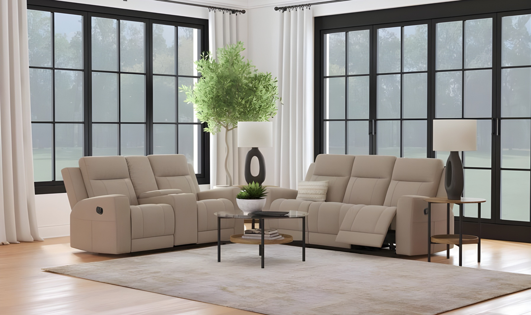 Modern Heritage Brentwood Fabric Motion Reclining 3 Seater Sofa-jennifer