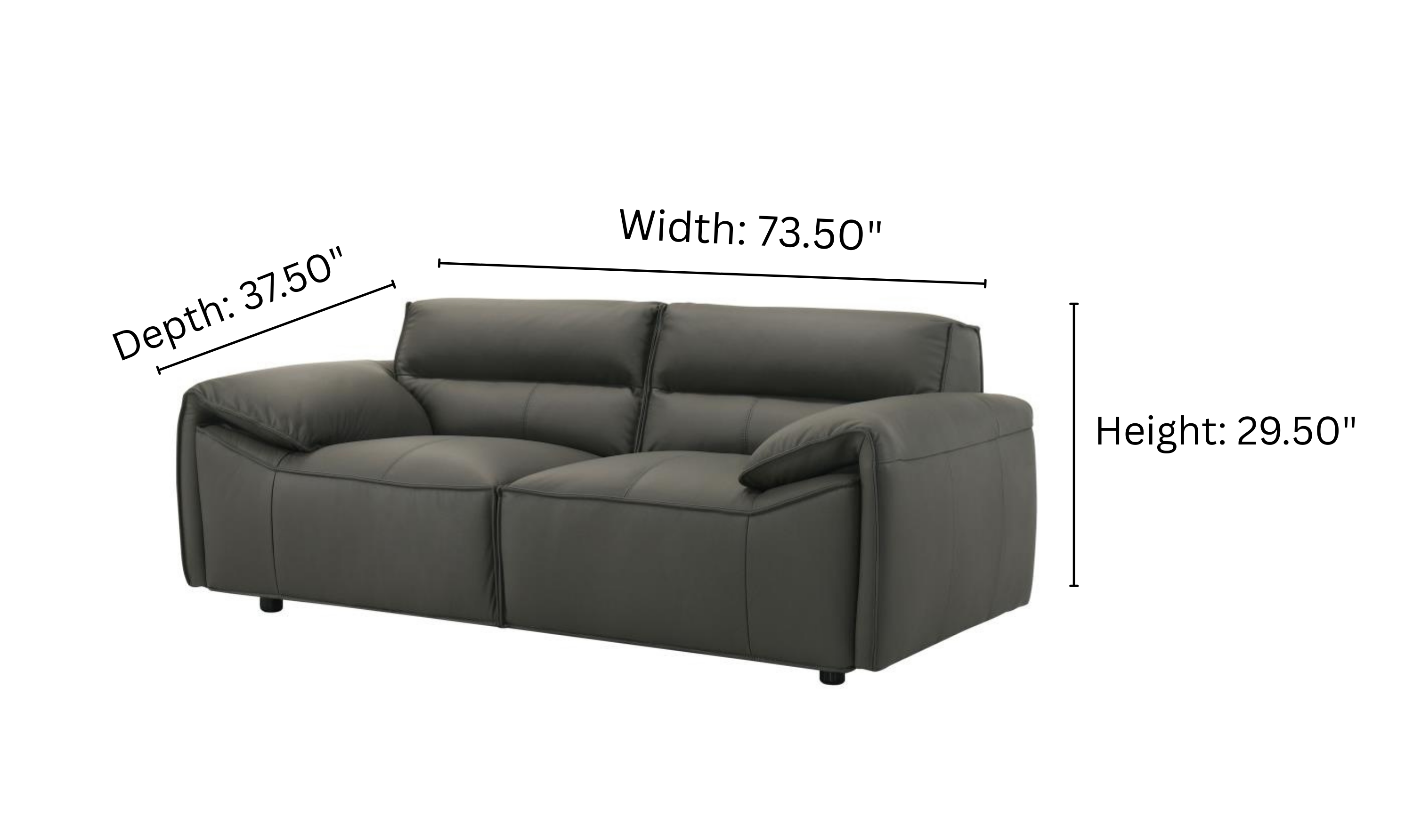 Modern Heritage Buxton Modern Leather Living Room Set