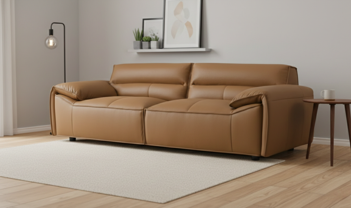 Modern Heritage Buxton Leather Sofa with Wide Track Arms-jennifer