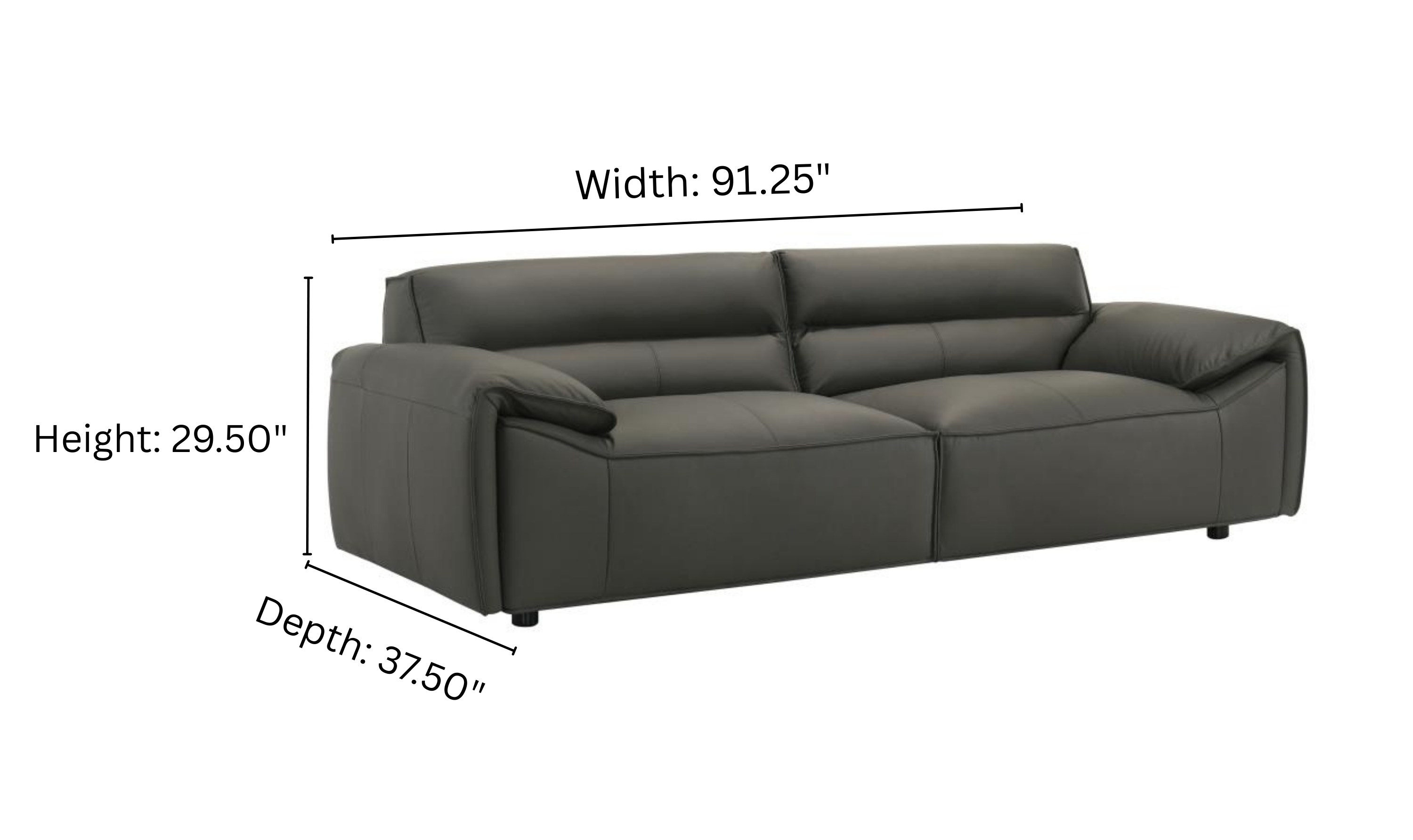 Modern Heritage Buxton Modern Leather Living Room Set