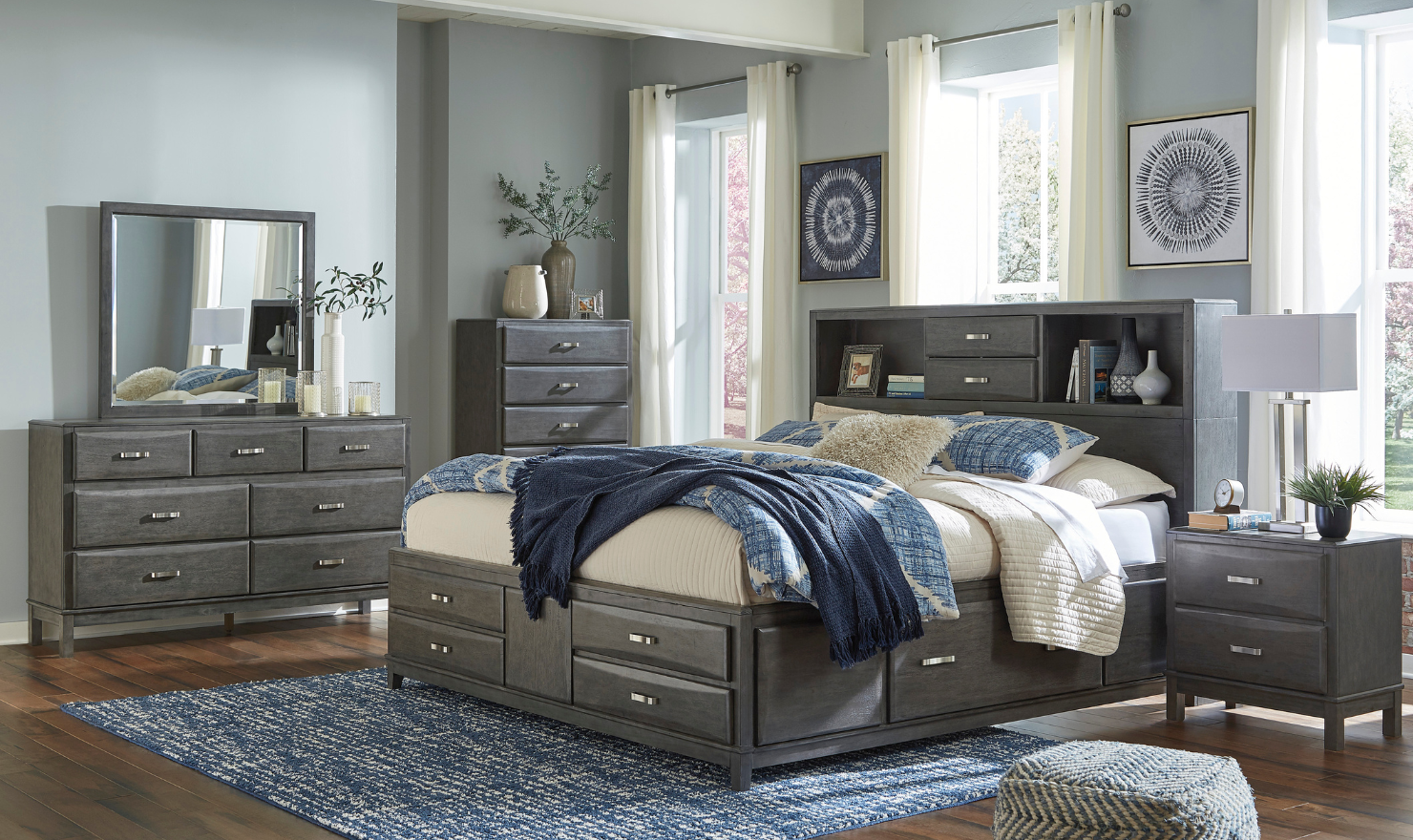Modern Heritage Caitbrook 7-Drawer Dresser in Gray