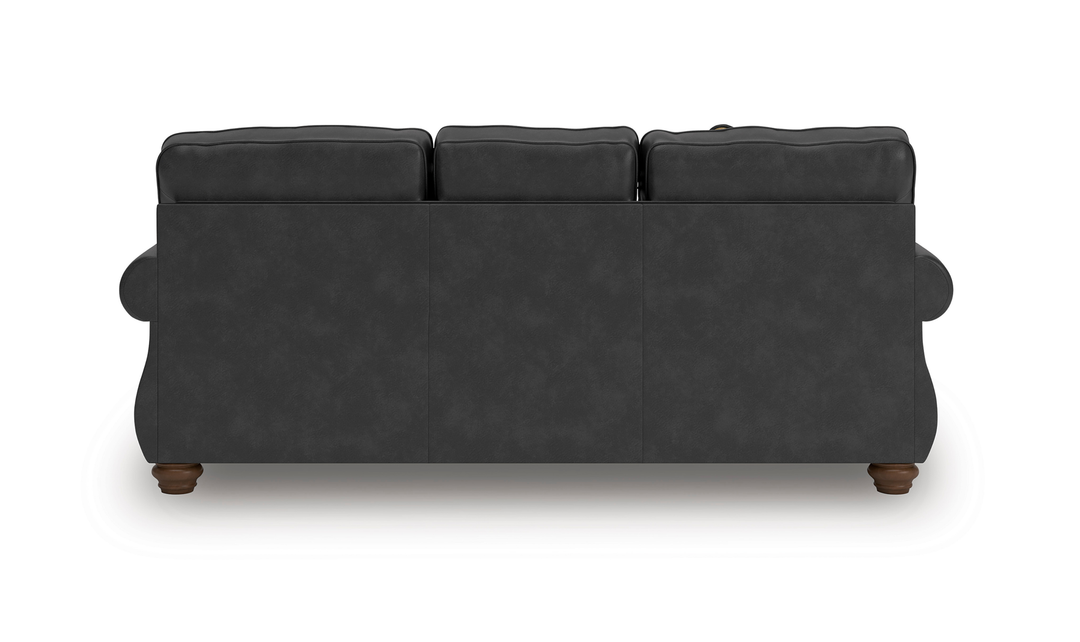 Modern Heritage Chasemore Faux Leather Sofa with Reversible Seat Cushions