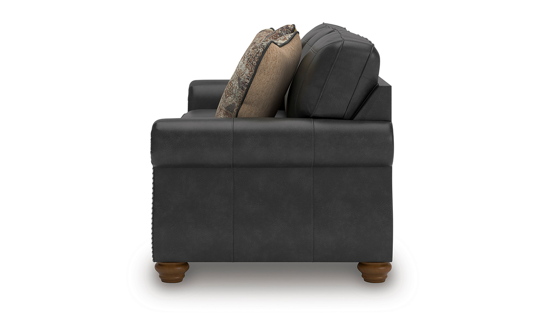 Modern Heritage Chasemore Faux Leather Sofa with Reversible Seat Cushions