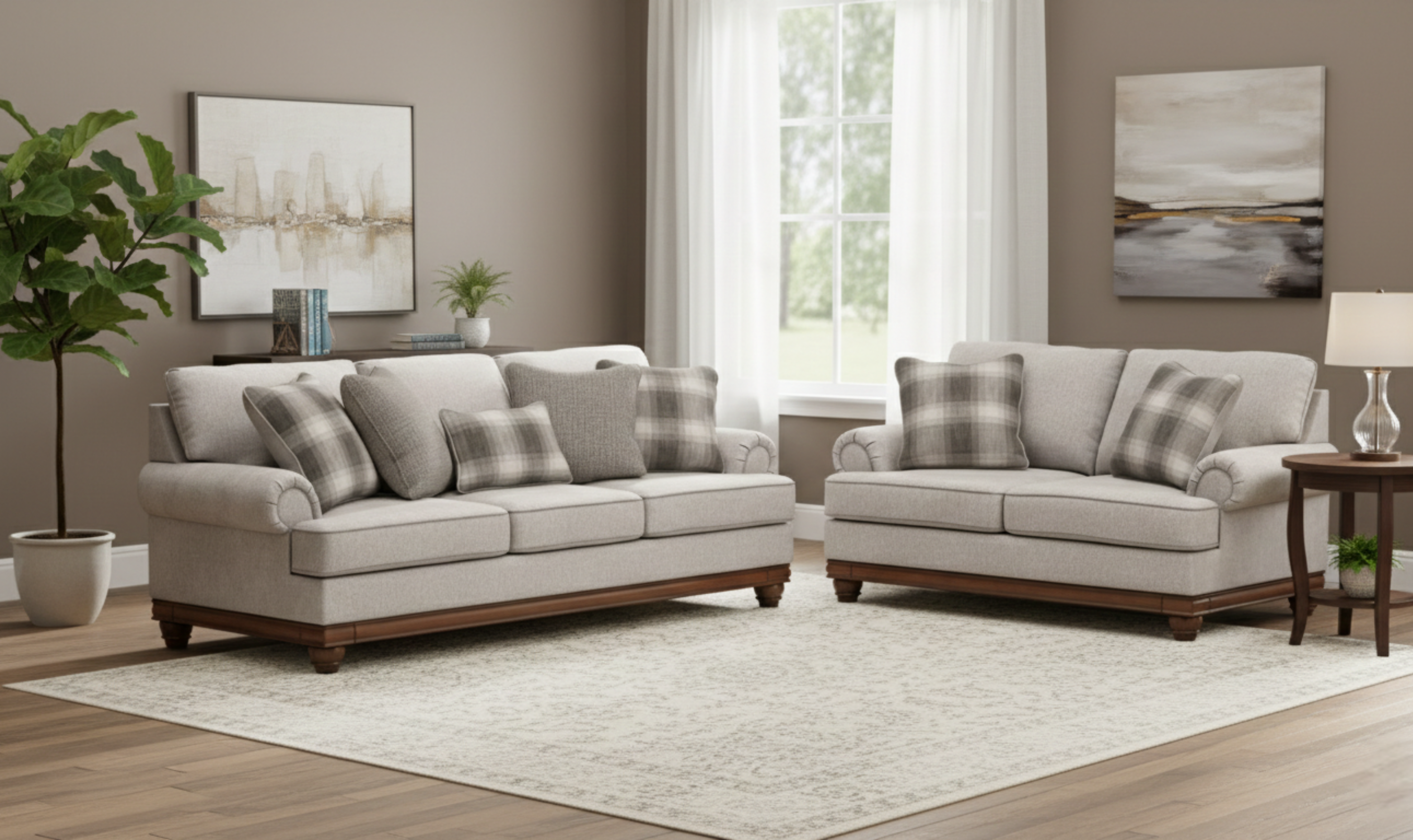 Modern Heritage Clearbrooke Polyester Living Room Set