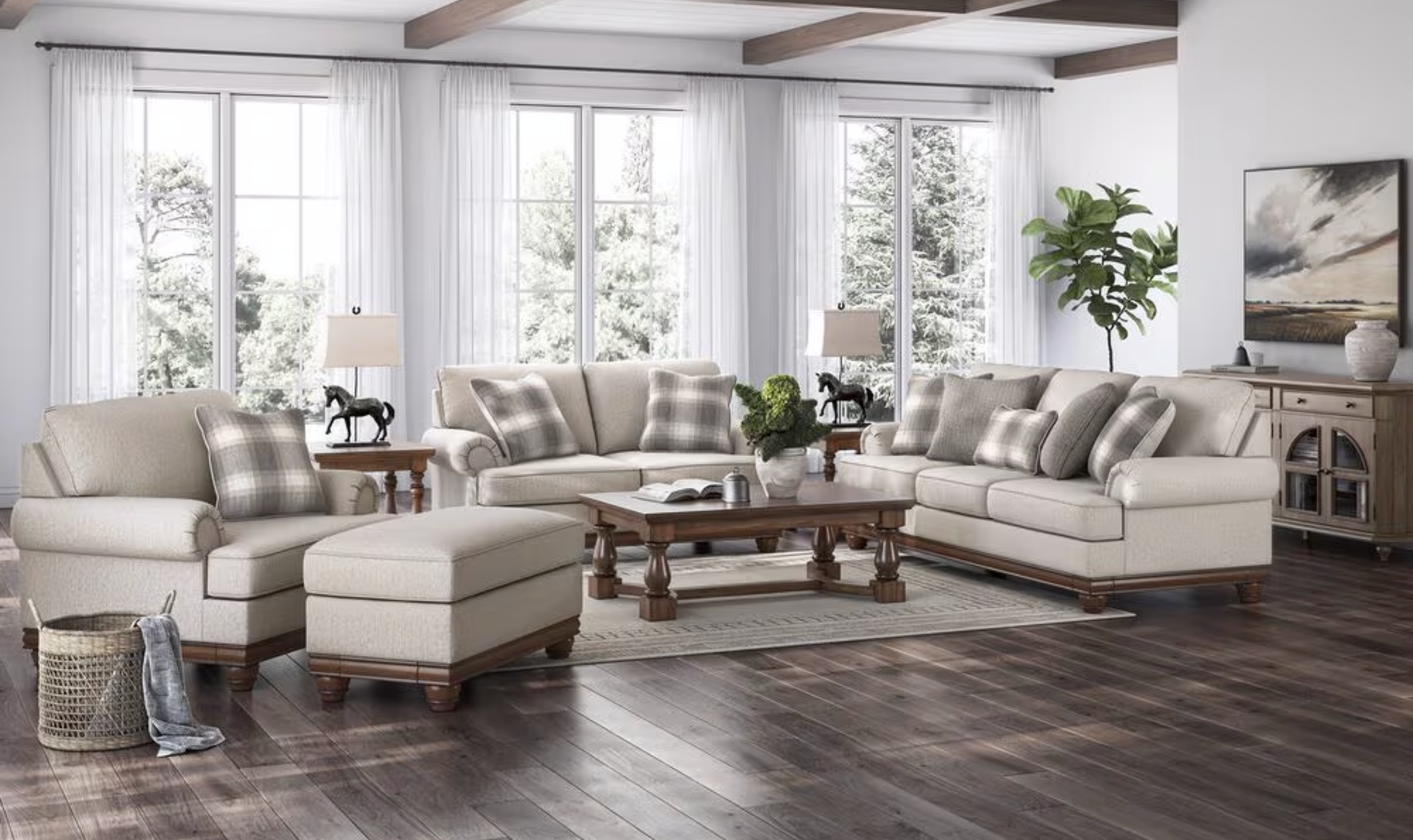 Modern Heritage Clearbrooke Polyester Living Room Set