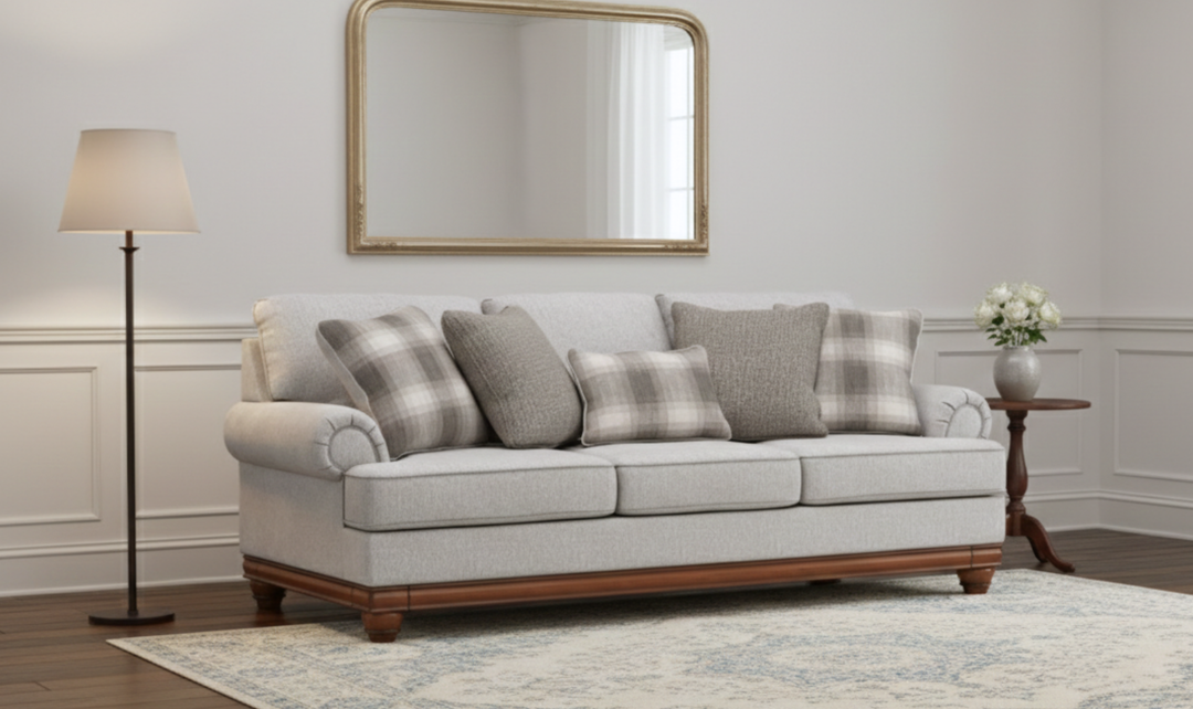 Modern Heritage Clearbrooke Grey Polyester Sofa