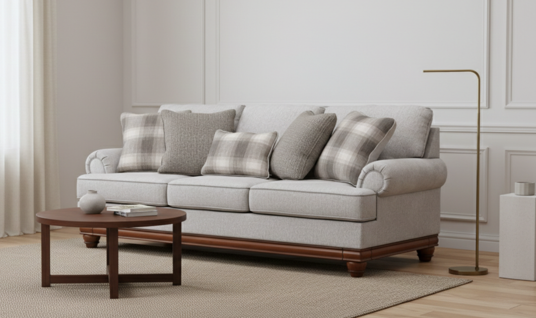 Modern Heritage Clearbrooke Gray Polyester Sofa