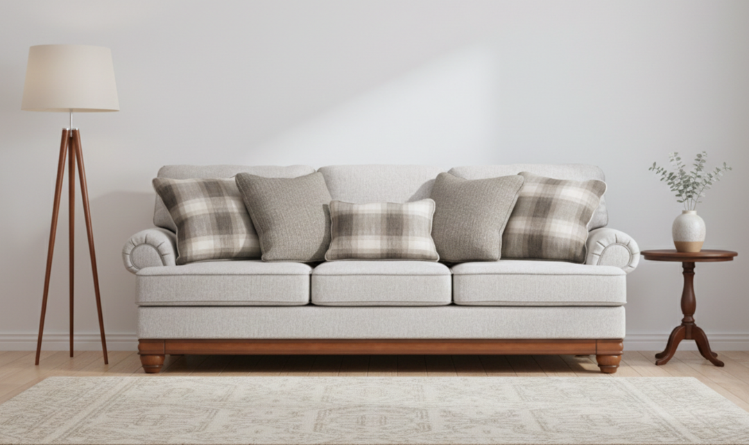 Modern Heritage Clearbrooke Gray Polyester Sofa