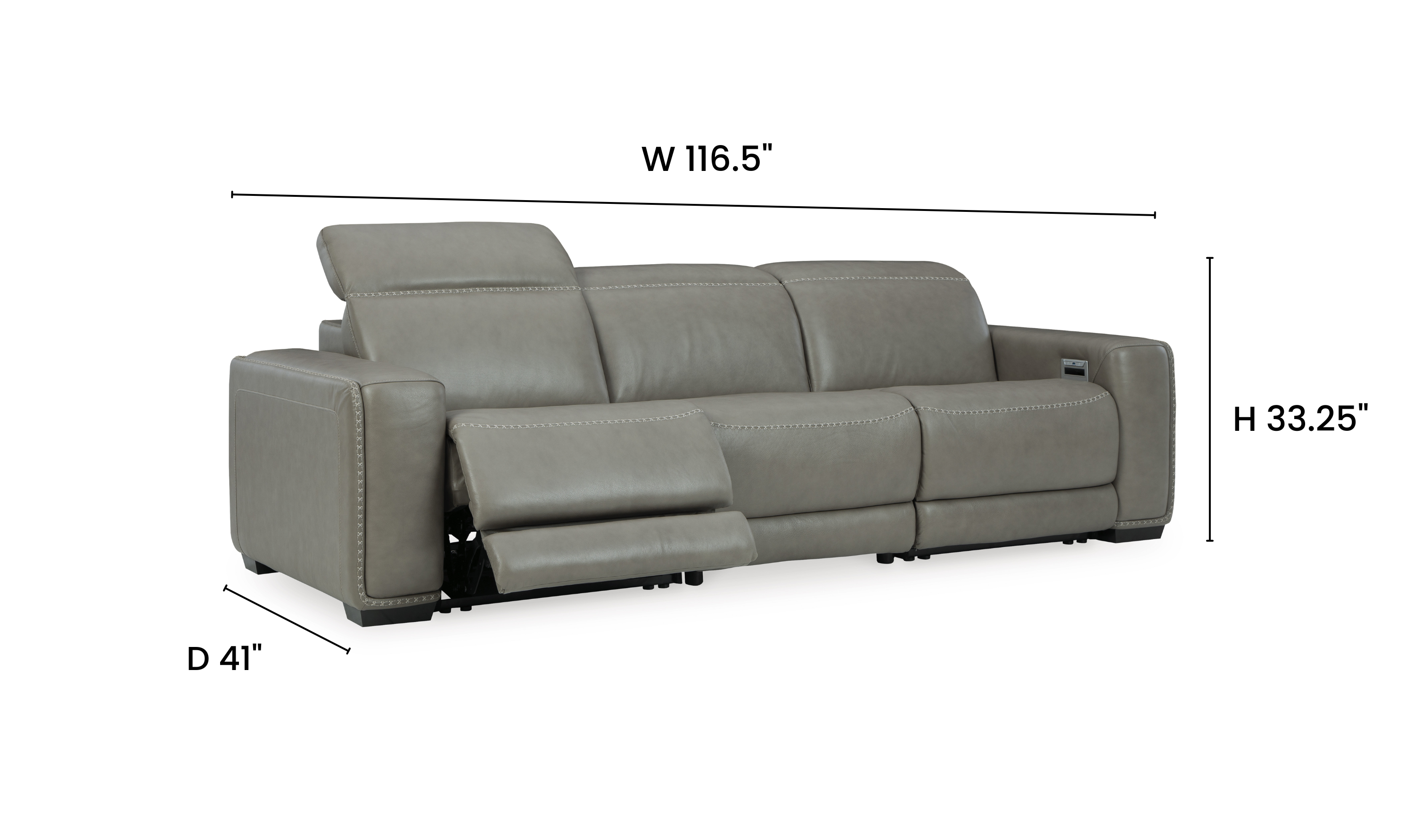 Modern Heritage Correze Leather Power Reclining Living Room Set