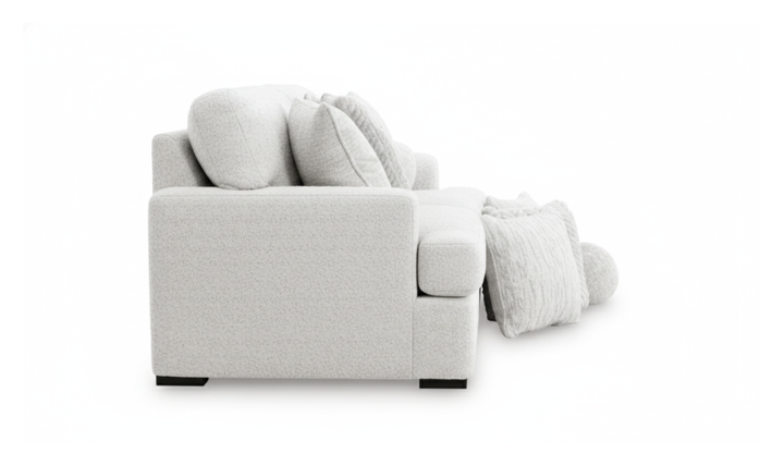 Modern Heritage Cuddle Plush 2-Piece Fabric Sectional Loveseat