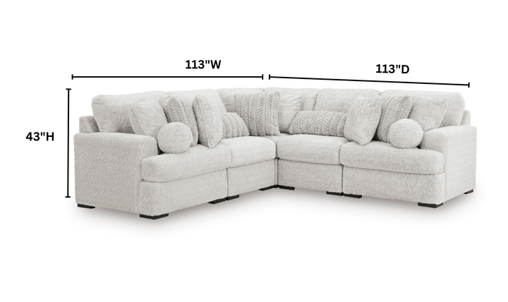 Modern Heritage Cuddle Plush 5-Piece Sectional Sofa-Jennifer
