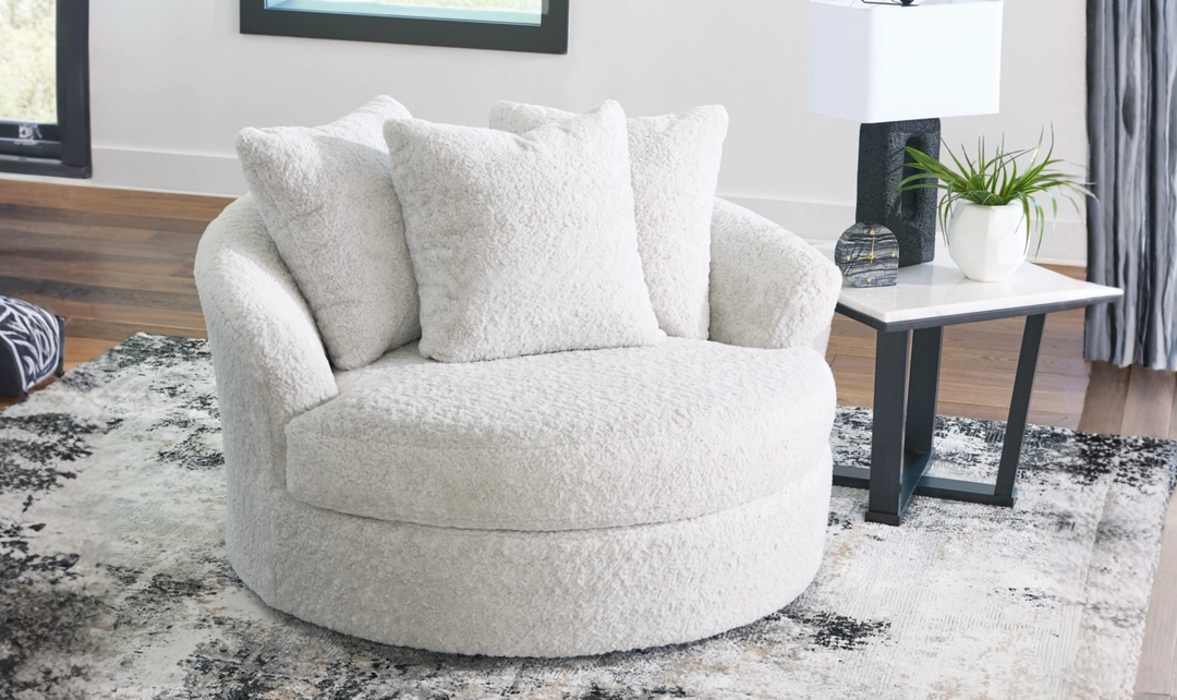 Modern Heritage Cuddle Plush Oversized Swivel Accent Chair | Jennifer Furniture