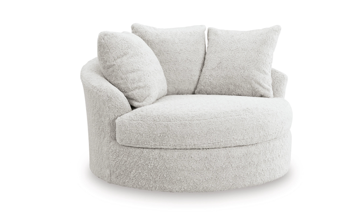Modern Heritage Cuddle Plush Oversized Swivel Accent Chair