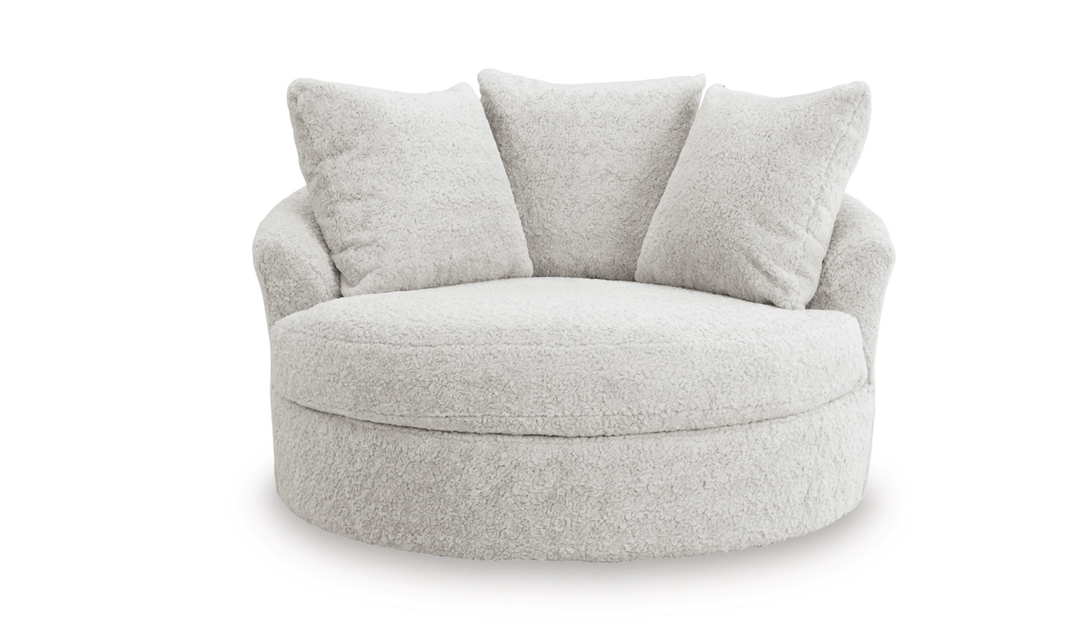 Modern Heritage Cuddle Plush Oversized Swivel Accent Chair