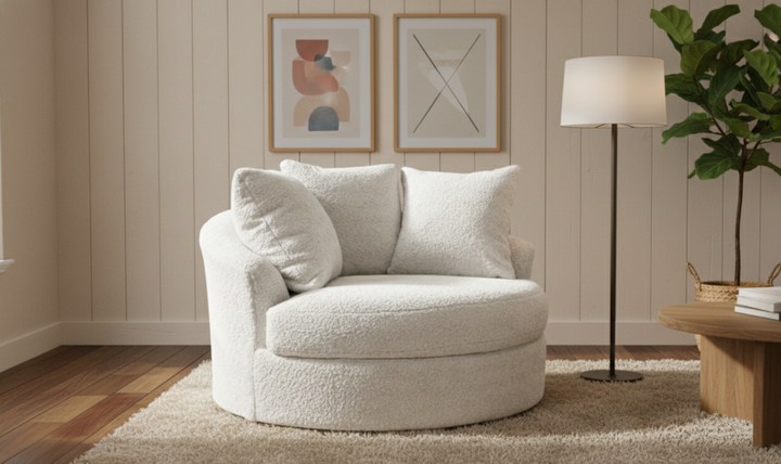 Modern Heritage Cuddle Plush Oversized Swivel Accent Chair | Jennifer Furniture