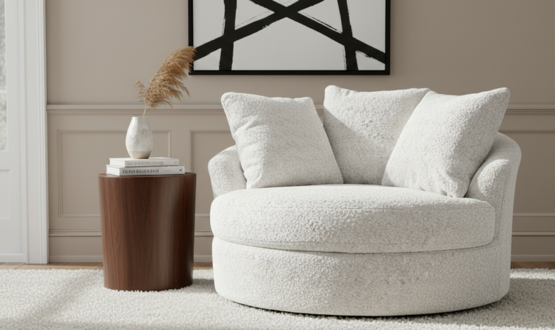 Modern Heritage Cuddle Plush Oversized Swivel Accent Chair | Jennifer Furniture