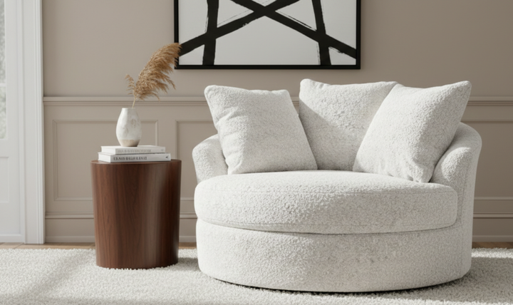 Modern Heritage Cuddle Plush Oversized Swivel Accent Chair | Jennifer Furniture
