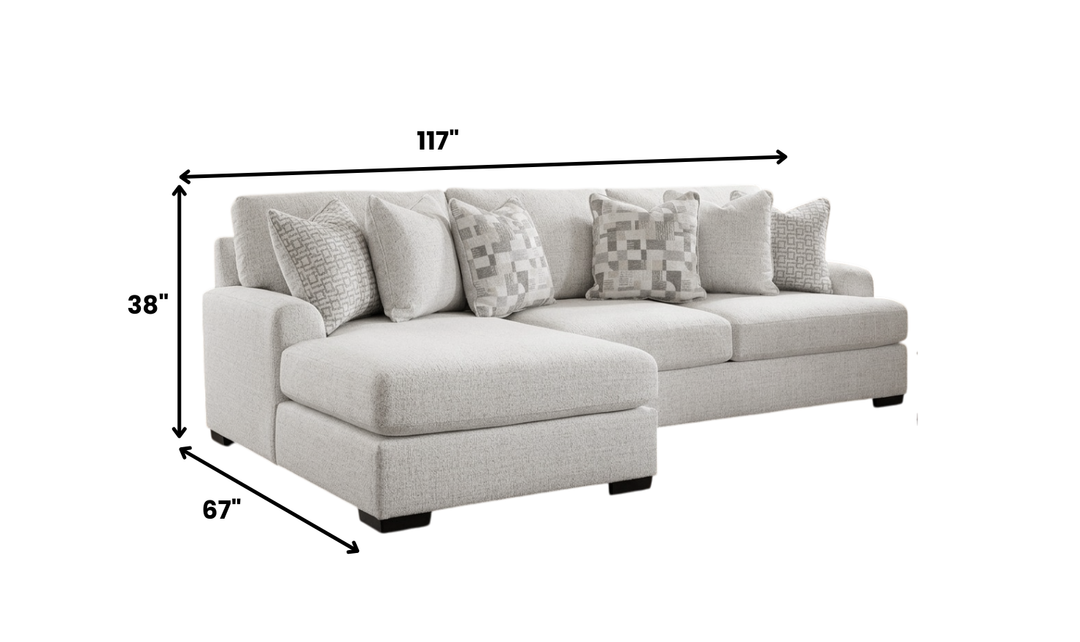 Modern Heritage Misty-Lakes 2-Piece Sectional Sofa Chaise