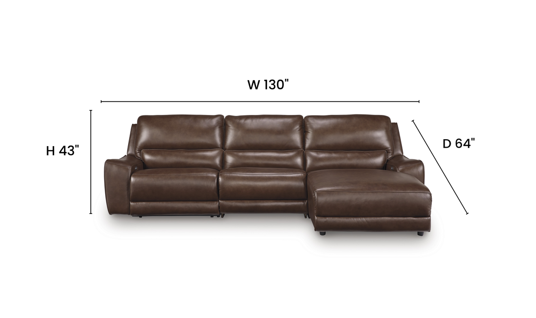 Modern Heritage DeepWakes 3-Piece Reclining Sectional Sofa With Chaise - Jennifer Furniture