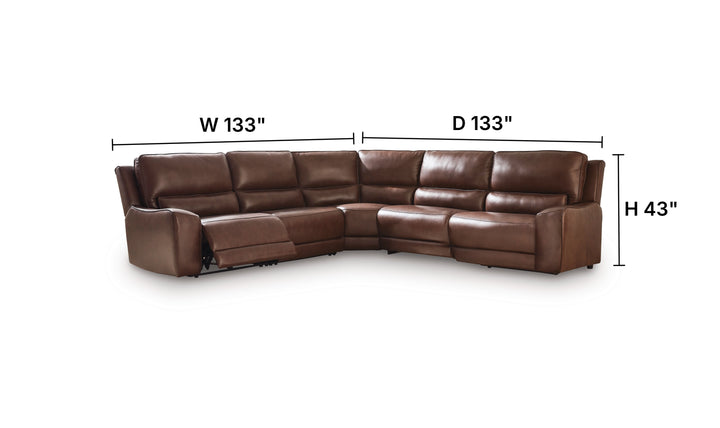 Modern Heritage DeepWakes 5-Piece Power Reclining Sectional Sofa-Jennifer Furniture
