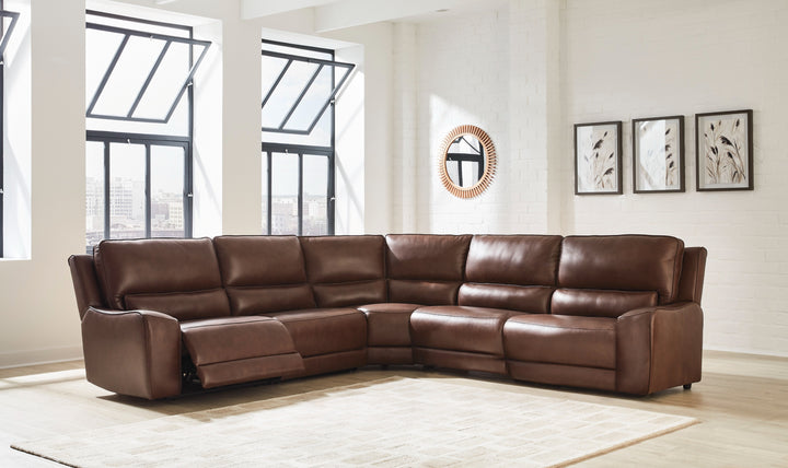 Modern Heritage DeepWakes 5-Piece Power Reclining Sectional Sofa-Jennifer Furniture