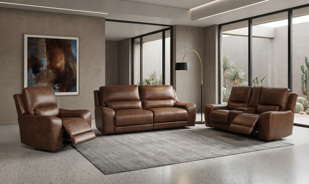 Modern Heritage DeepWakes Power Recliner Living Room Set